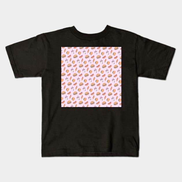 Fast food Kids T-Shirt by melomania